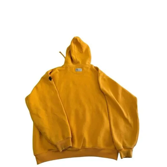 Vintage Iowa Hawkeyes Hoodie Mens Small Yellow Pullover Distressed Logo‎ Y2K - Picture 4 of 12